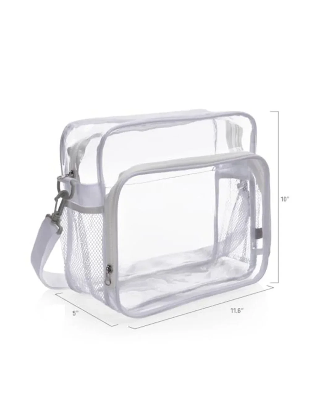 Clear Stadium Tote Bag, Heavy Duty Transparent Crossbody for Concerts &